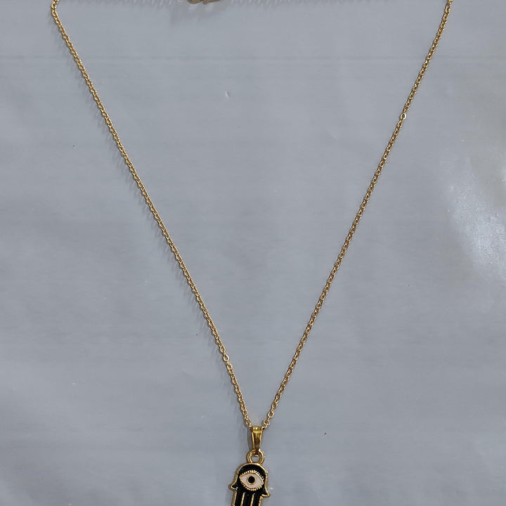 Embracing hand panja shape Pendant and chain for Girls